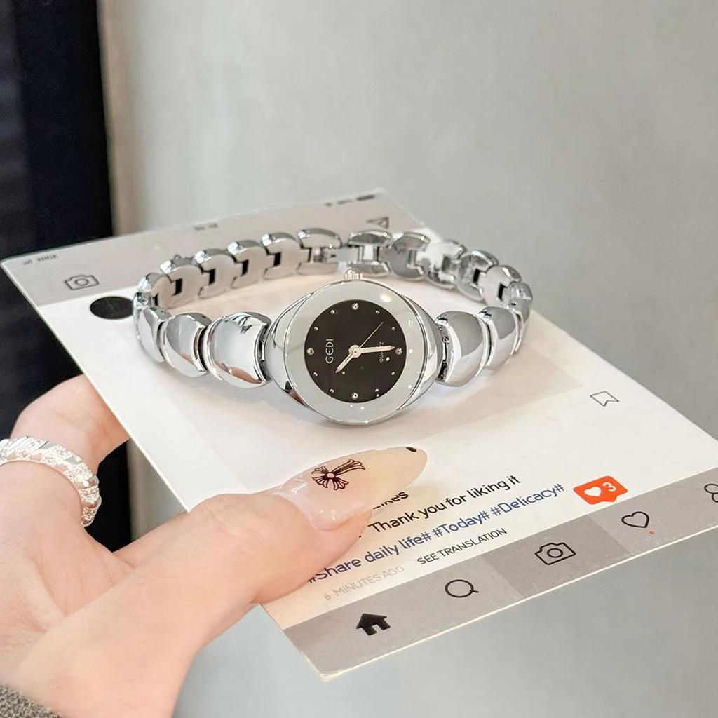 Fashionable Affordable Luxury Women's Watch,Water-Resistant Stainless Steel Round Strap, Elegant Quartz Ladies' Wristwatch Gift