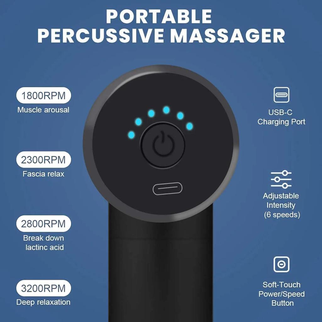 Professionelle Faszienpistole Tiefengewebs-Muskelmassagegerät Elektrische Vibrationsmassage zur Linderung von Nacken- und Rückenschmerzen Entspannung