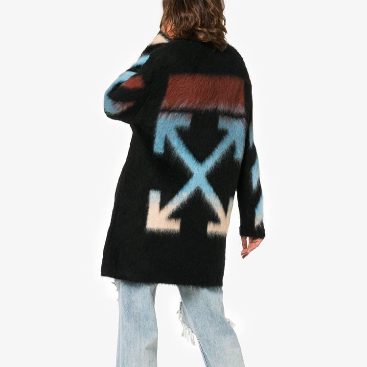 OFF WHITE FW19 Long Sleeved Dresses Women's Crew Neck Moderate OWHE009F18B740711088