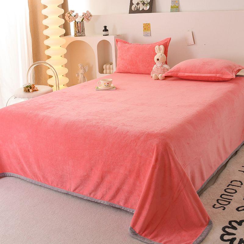 Melkevelur Laken, Vinter Pluss Velur, Fortykket, Mykt, Hudvennlig Seng, Velurteppe, Dobbeltsidig Velur, Tynt Vinter Dobbelbrukslaken