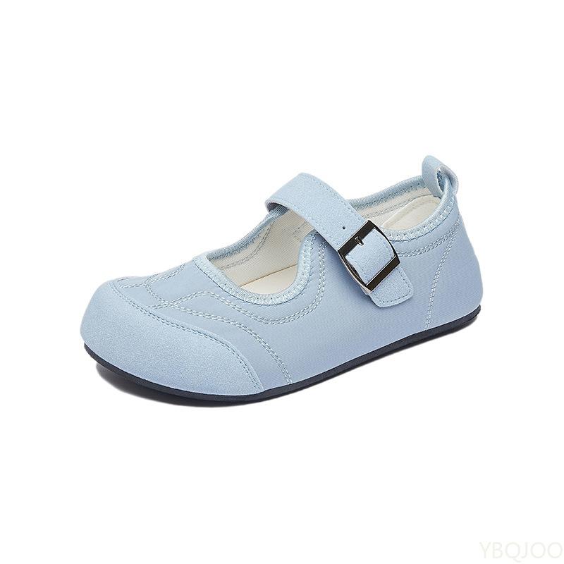 Retro Height Increasing Shallow Mouth Single Shoes Women Summer New Fashionable Versatile Flats Leisure Comfortable Women Shoes