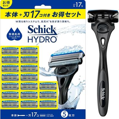 Schick Men S Rasierer Hydro Club Pack Halter + 17 Klingen Normale Haut