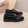 Kinder Lederschuhe Jungen Formelle Schuhe Schwarz Klassisch Spitze Weiche Sohle Frühling Herbst Britische Kinder Flache Schuhe