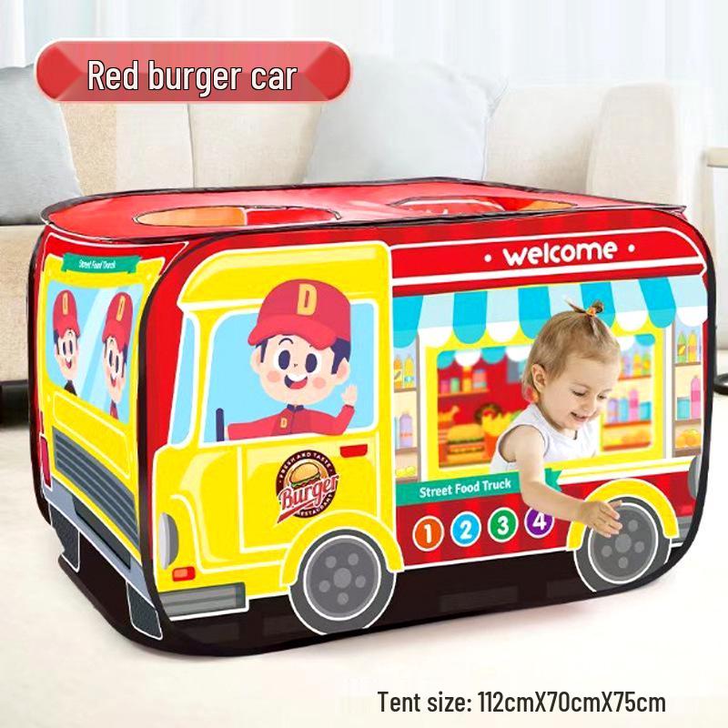 Children's Indoor Play Tent - Fire Truck & Police Car Design