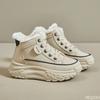 Trendy High Top Cotton Shoes for Autumn and Winter  New High Top and Plush Warm and Versatile Casual Sports Women's Shoes