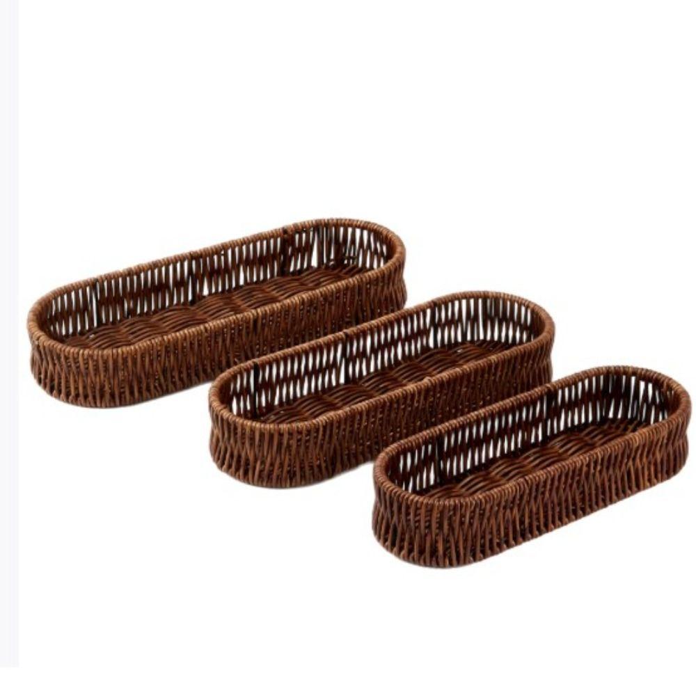 Ręcznie tkane wiklinowe kosze do serwowania z rattanu Kosz z rattanu Restauracja Serwowanie Stół Ekspozycja