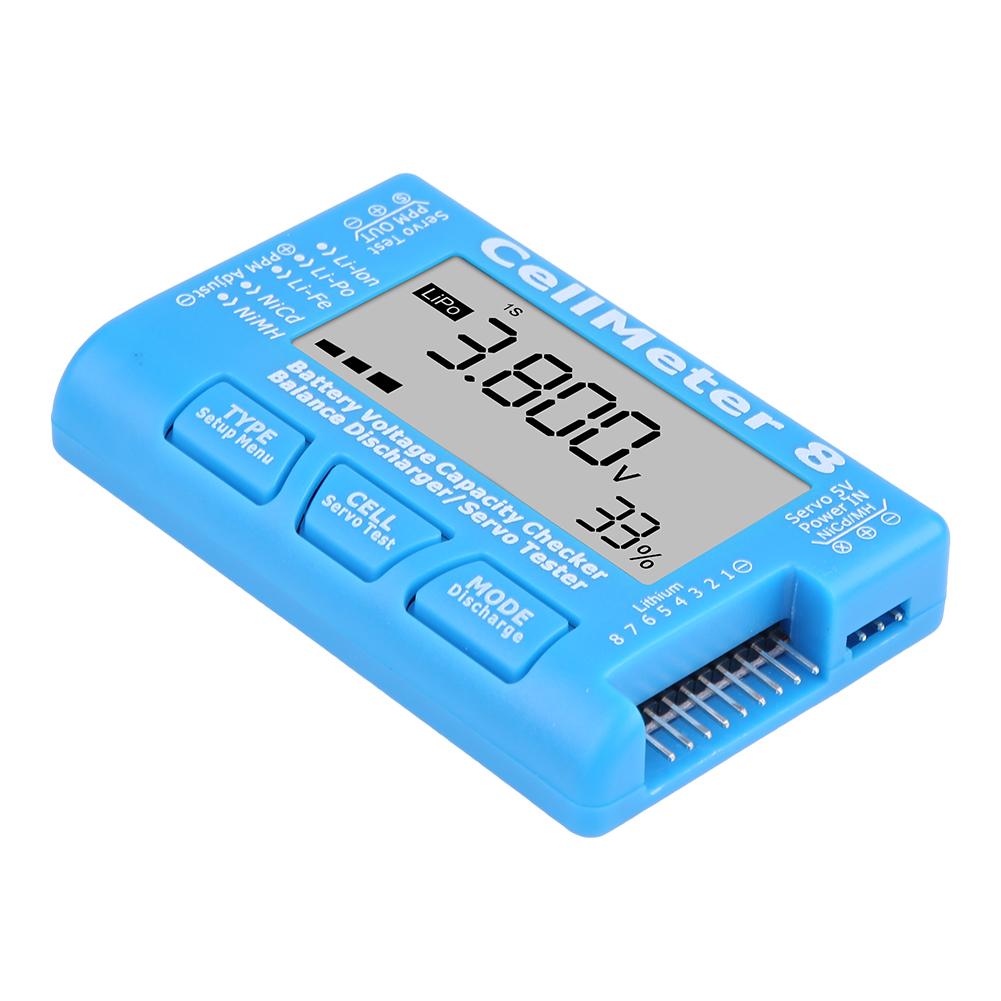 RC   8, Capacity Voltage Checker Meter   lithium Digital Battery    Li lon NiMH