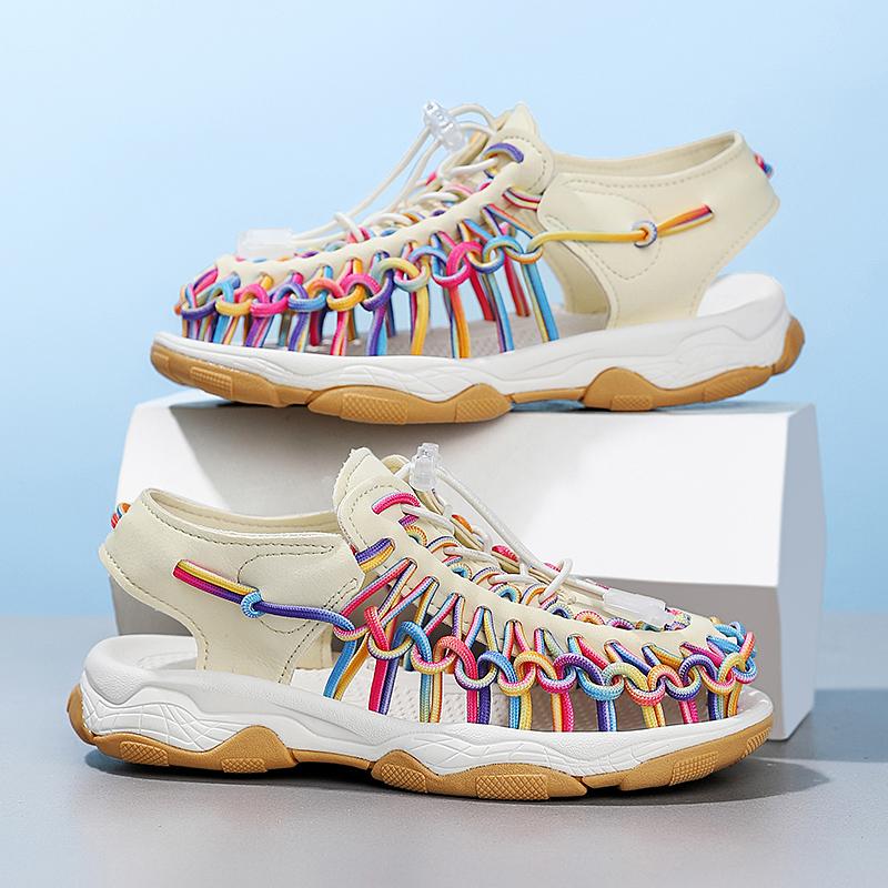 Summer Girls' Braid Baotou Children's Shoes Children's Beach Shoes Small and Medium-sized Children's Non-slip Children's Shoes Boys' Sandals