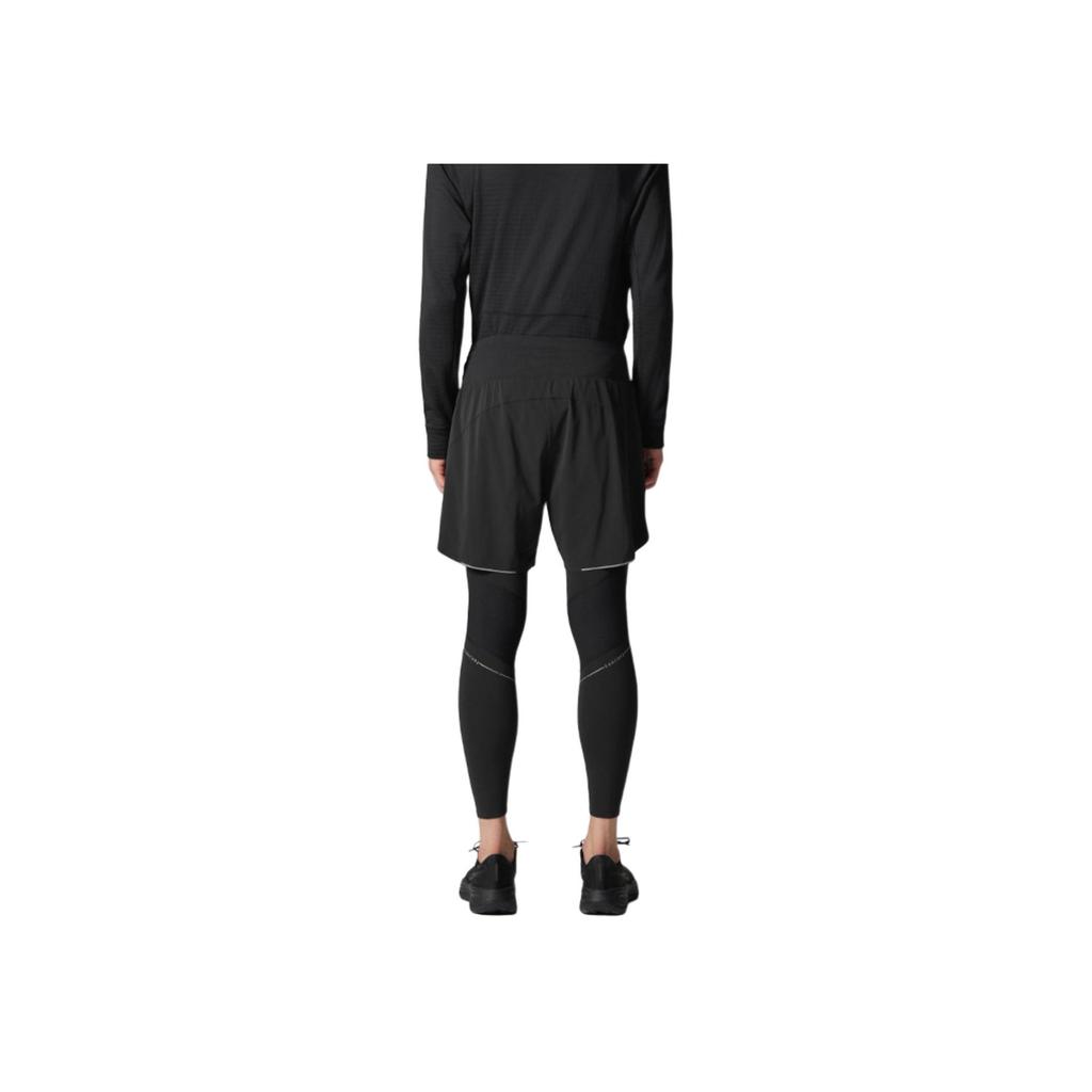 SAUCONY Soft And Comfortable Skin-Friendly Fake Two-Piece Sports Long Pants Unisex Bottoms Black SA2269LG21T-BK001