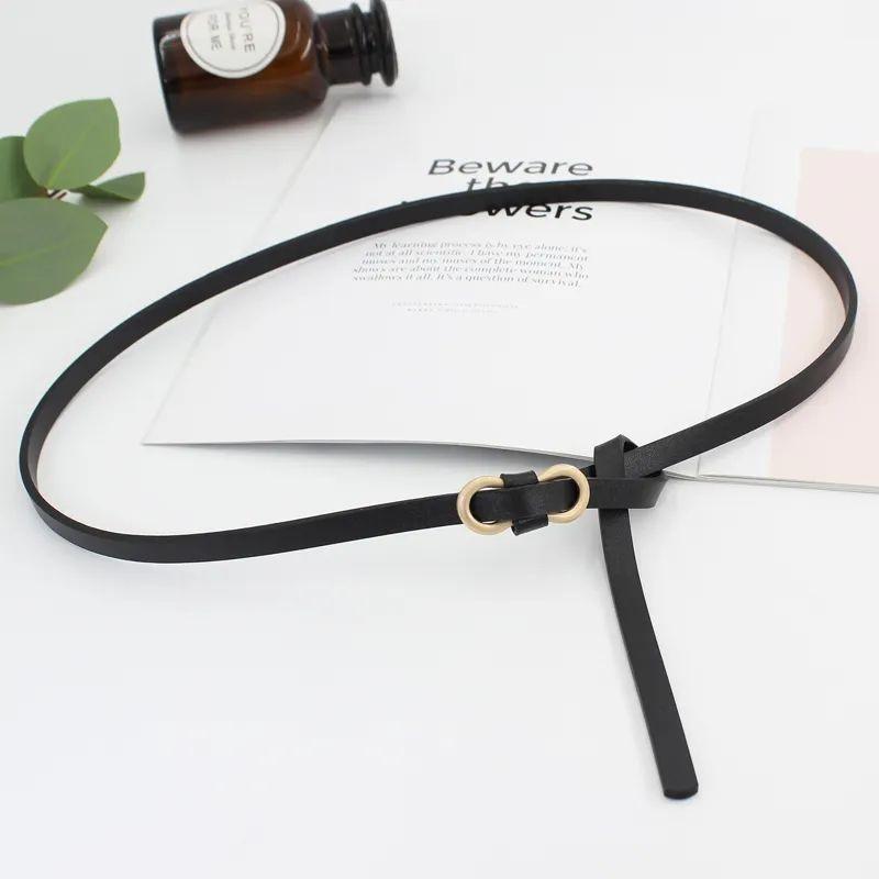 Stylish Women's Smooth Buckle Slim Waist Belt For Versatile Dresses And Denim