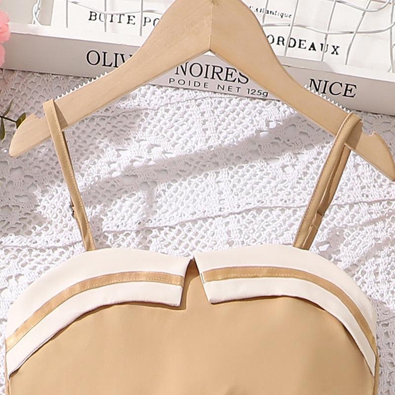 Mädchen Modeanzug 2025 Sommer Kinder Neckholder Top High Waist Weitbeinige Hose Freizeitanzug