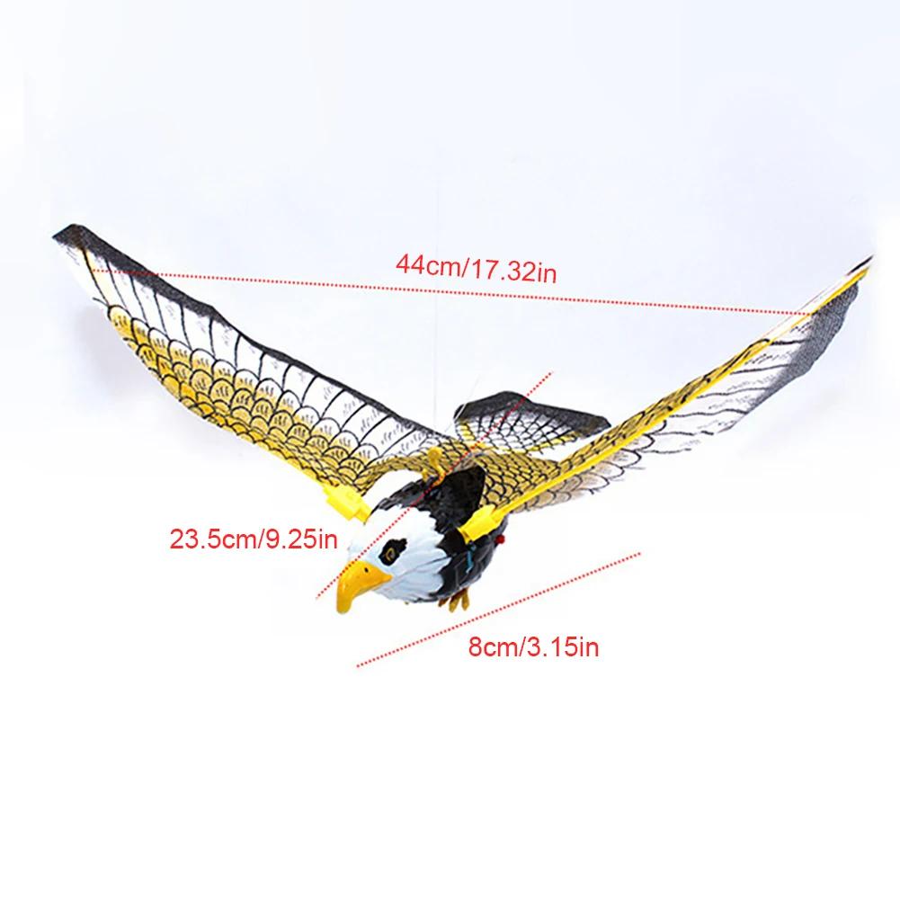 Bird Scarer Hanging Eagle Bird Scarecrow Fake Horned Hawk Decoy Outdoor Falcon Decor Eagle Fake Hawk Decoy Statue Garden Decor