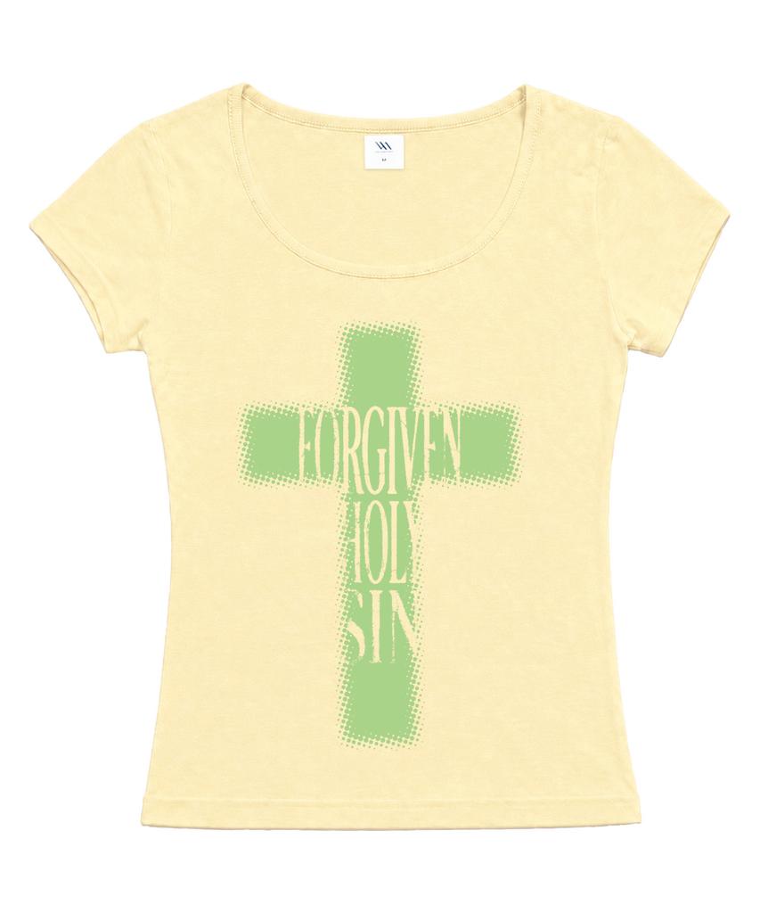 VENHIT Holy Sin U-Neck Slim Fit Short Sleeve T-Shirt