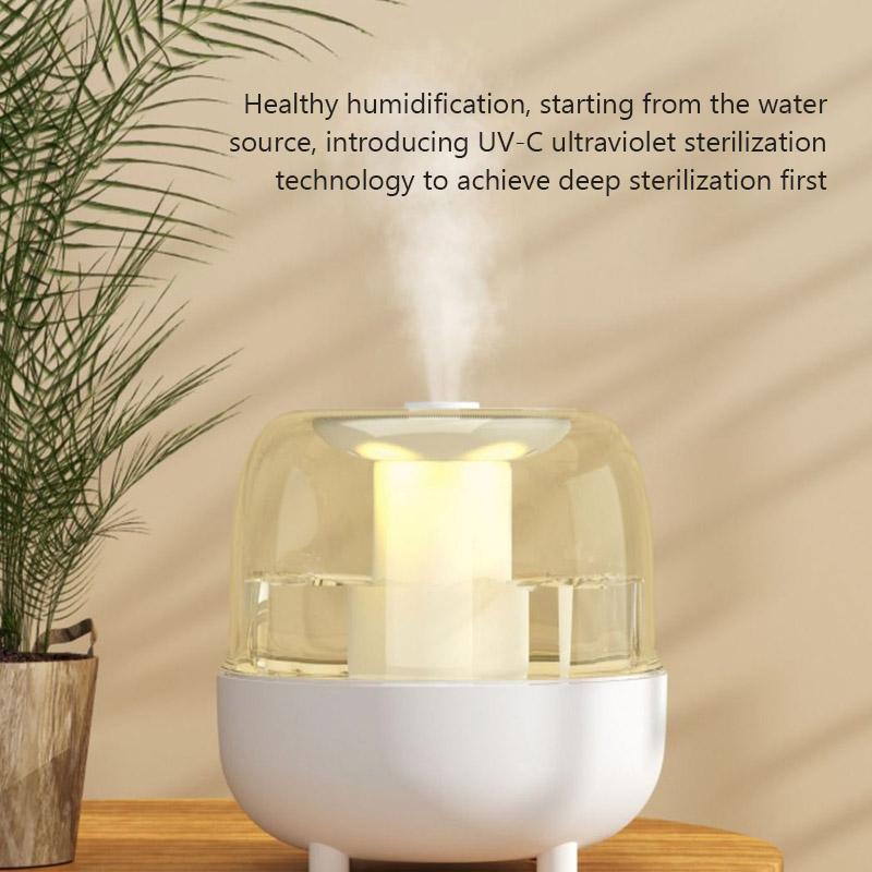 4L Large Capacity Dual Spray Humidifier Home Mute Bedroom Office Night Light Usb Humidifier with Nanofine Mist