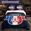 France national football team 3 Piece Bedding Set Soft Duvet Cover Set with Pillowcases Printed Bedroom Decor Set for Home