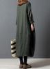 Winter Long Dress for Women Maxi Plus Relaxed Cotton Travel [JINJUDUO] Long-Sleeved Spring, Autumn, - Tunic, Length, Sizes, Fit, Linen,