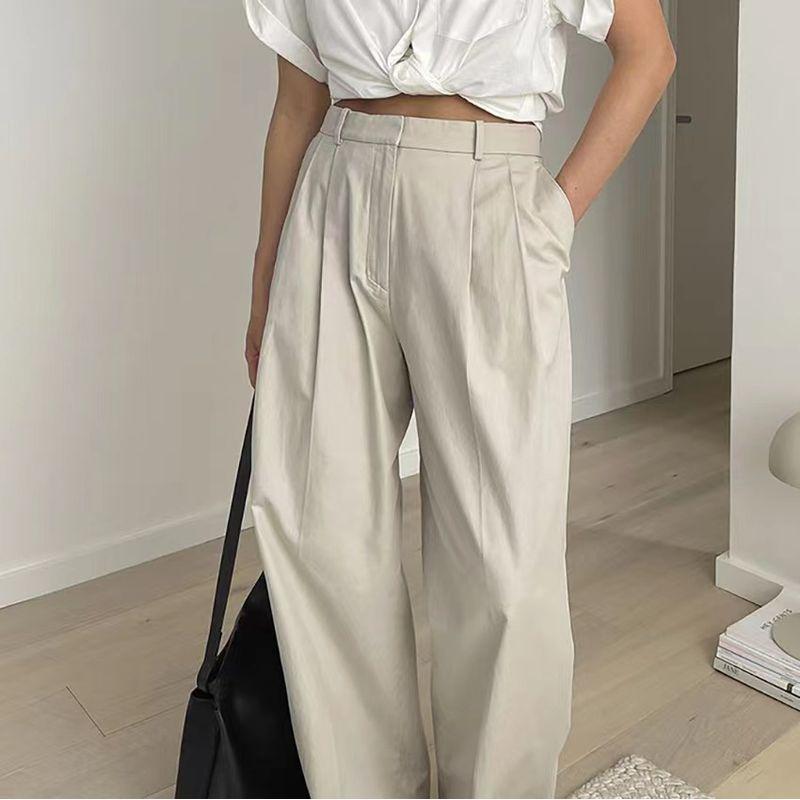 Western Style New Casual Trousers Draping Effect Design Comfortable Wide Leg Pants Casual Wide Leg Pants