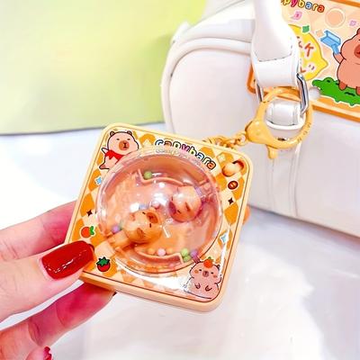 Porte-clés Jouets Capybara Mignon Agité Anti-stress Soulagement du Stress Jouets Agités Animal Kawaii Breloque Sac Porte-clés Pour Enfants Adultes