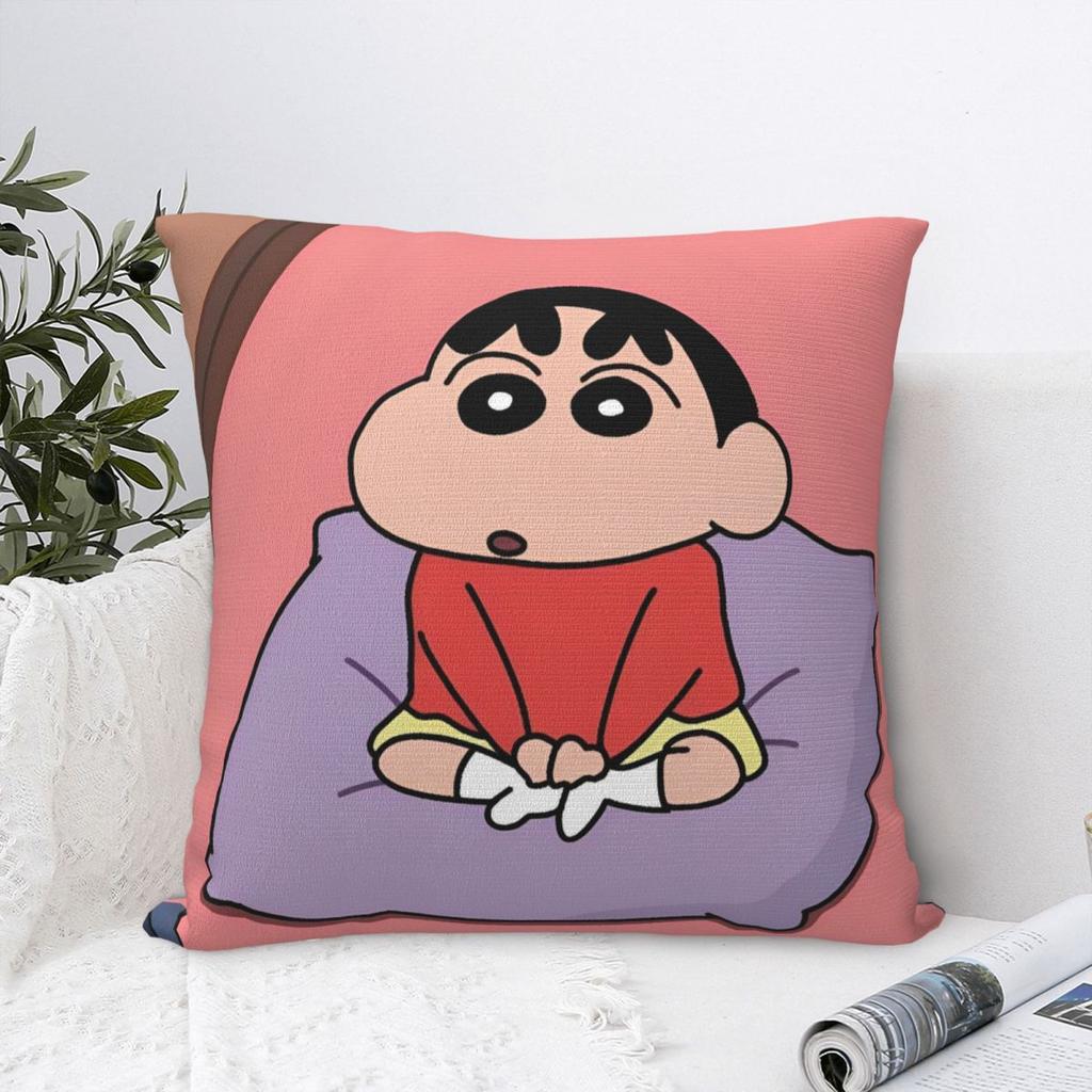 Crayon Shin-Chans Cartoon Anime Pillow Cover Product Printed Cushion Cover Decorative Pillow Case Cover Seater Multi-Size