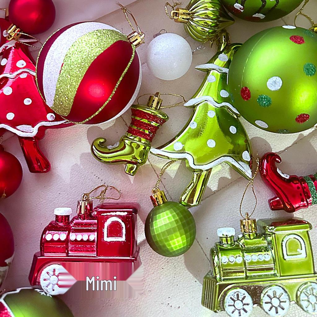 Grinch Elf Green Furry Monster Pine Cone Christmas Ornament