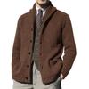 Men's Solid Color Long Sleeve Knit Cardigan - 2025 Autumn/Winter Collection