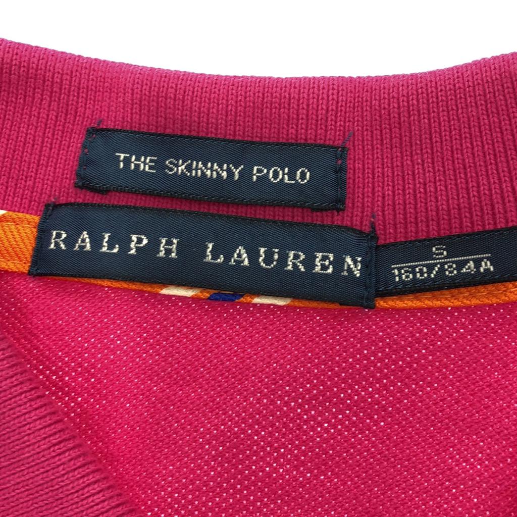 Ralph Lauren THE SKINNY POLO Logo Stickerei Kurzarm Rehbraunes Poloshirt Damen Gebraucht