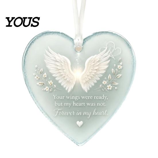 Pet Loss Consolation Gift Acrylic Heart Shape Ornament with Animal Pattern & Emotional Message, Decorative Pendant Hanging Rope for Car Rear