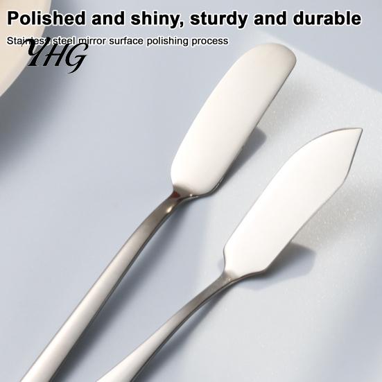 Stainless Steel Cheese Cutter Jam Spreader Cutter, Multi-purpose Kitchen Tool with Curved Butter Blade, Easy Cleaning Dessert for Bread And