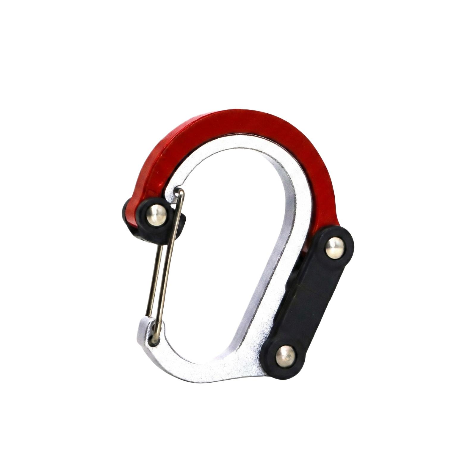 

Aluminum Alloy Multi-Functional D-Shaped Carabiner Outdoor Climbing Hook Folding Lightweight Portable Clip for Hiking Camping and Everyday Use one size червоний