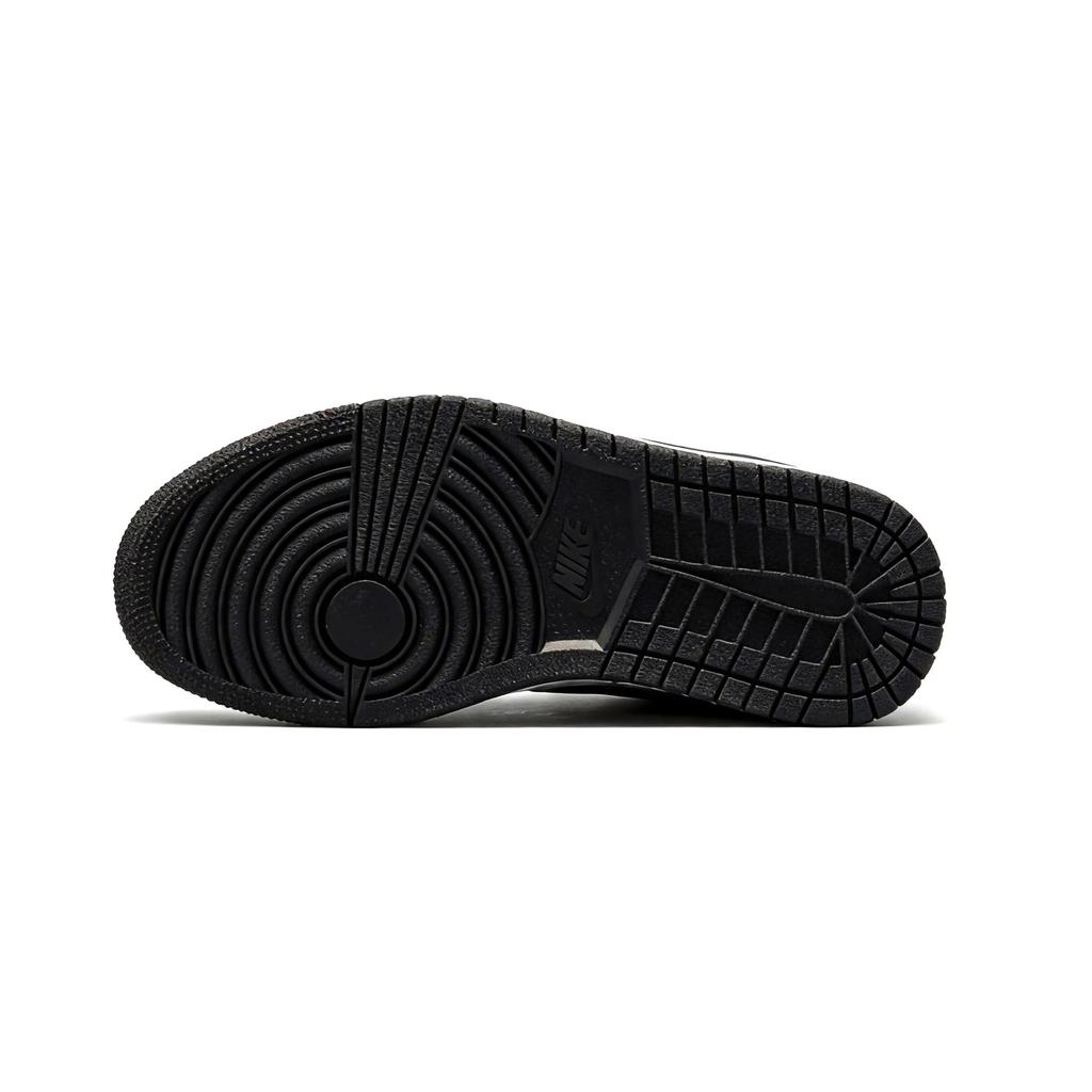 Jordan Air Jordan 1 Low Top Vintage Basketball Shoes Unisex Black Gray Shopping Bag DC0774-101(Team500-)