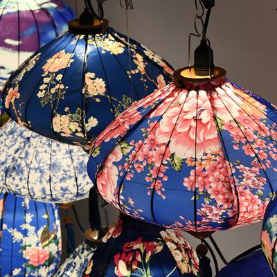 Chinese Style Silk Lantern 12/14inch Ancient Palace Lantern Vietnam Traditional Mid-autumn Spring Festival Party Hanging Decor