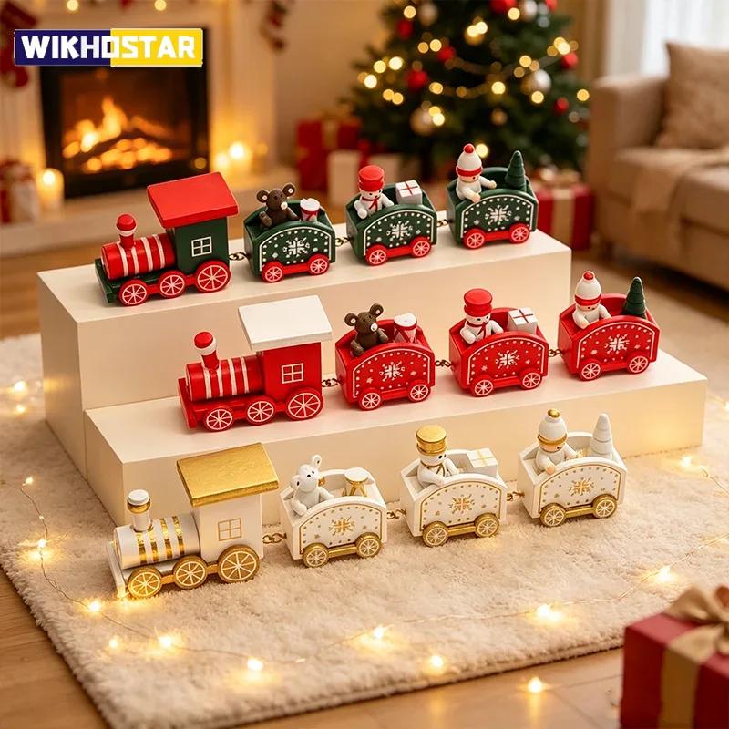 Christmas Train Merry Christmas Decorations for Home 2026 Cristmas Ornament Xmas Navidad Noel Gifts Happy New Year 2027 Gifts