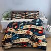 Music Notes Art Decor Set Soft Skin-Friendly Bedding Set Includes 1 Duvet Cover And 2 Pillowcase Gift
