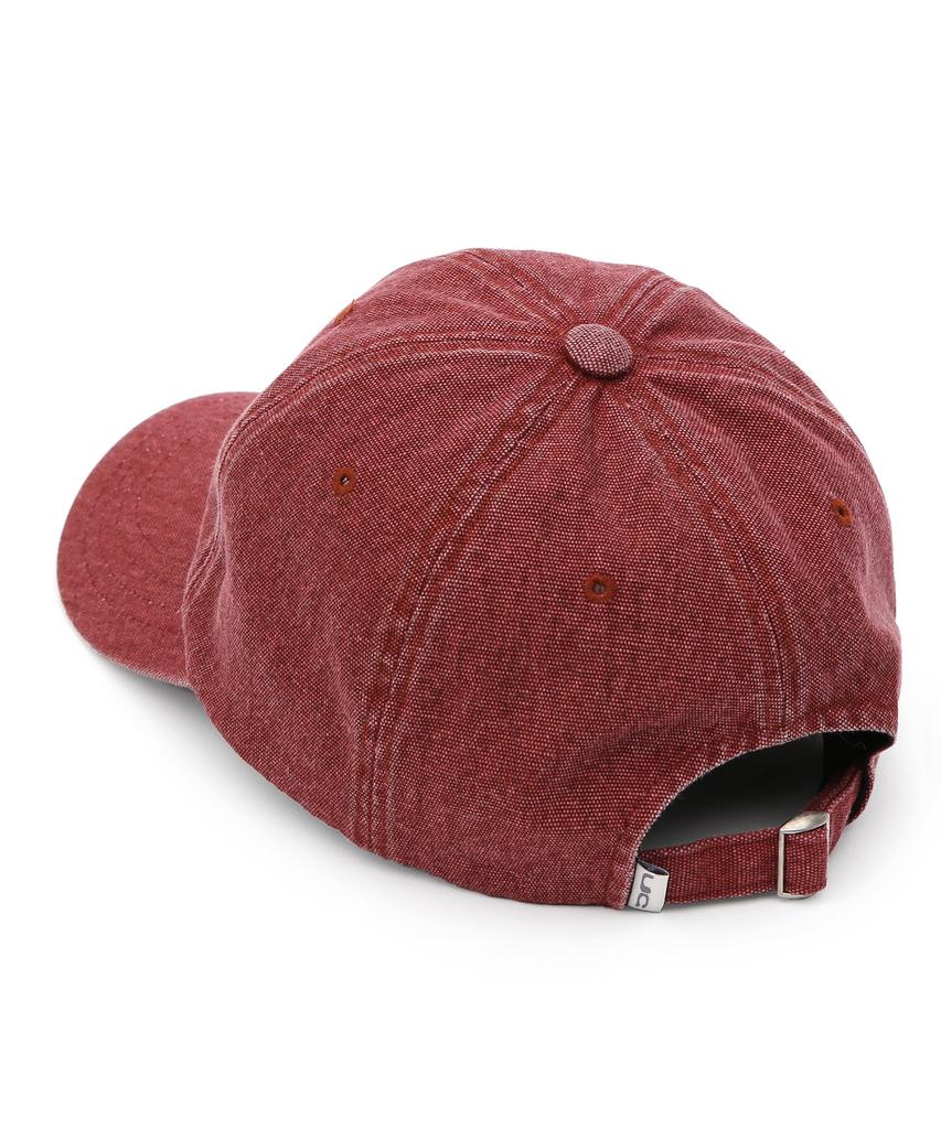 Eondeokeonteulol Washed Cotton Vintage Relaxed Fit Logo Oversized Big Head Ball Cap Unisex Baseball Cap Uc / Bio Washed B B / Ox Red