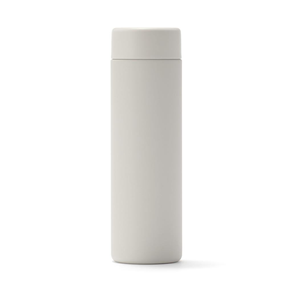 MUJI Vacuum Insulated Insulated Flat Gray 76049180 Bottle, Type, 500mL, Beige,
