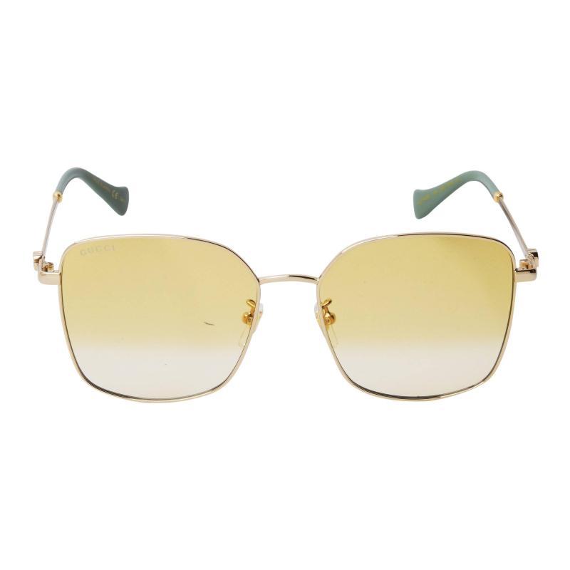GUCCI Metal Round Frame Vintage Sunglasses Sunglasses Sunglasses Women's Gold