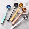 Two-in-one Stainless Steel Coffee Spoon Sealing Clip Kitchen Gold Accessories Recipient Cafe Expresso Cucharilla Decoration