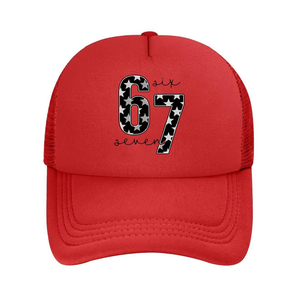 Six Seven Seven Stars Number Graphic Mesh Baseball Cap Casual Hat Outdoor For Womens Unisex FeUnisex One Size