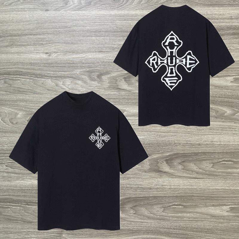 Top Rh Trendy Brand Ude Summer New Crown Flag High Street Vintage Cotton Round Neck ShortSleeved TShirt For Unisex And Unisex