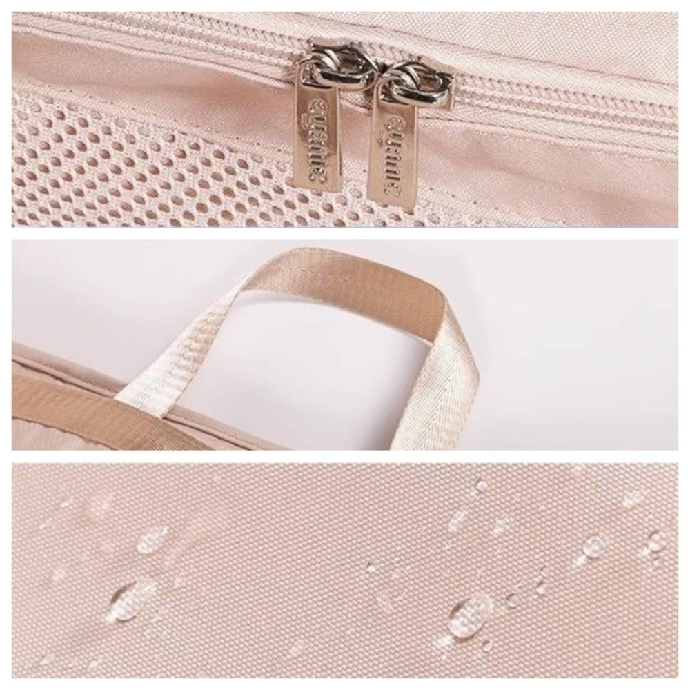 Portable Hanging Luggage Organizer Pouch Foldable Dustproof Travel Bag Organizer Washable Large Capacity Packing Cubes Vacation