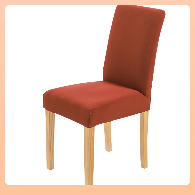 Chair Cover Household Half-Pack One-Piece Solid Color Simple Polished Dining Chair Cover Hotel Home Dust Cover
