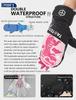 TaoTech Snowsaurus Mitten Gloves with Wrist Guards for Men and Women, Five-Finger Ski Gloves with Protectors and Inner Fingers (L, Dark Green)