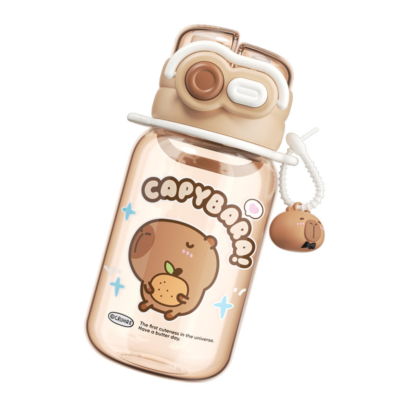 

Очаровательная бутылка для воды в форме капибары, чашка для двойного питья для всех возрастов, идеально подходит для дома, офиса или активного отдыха