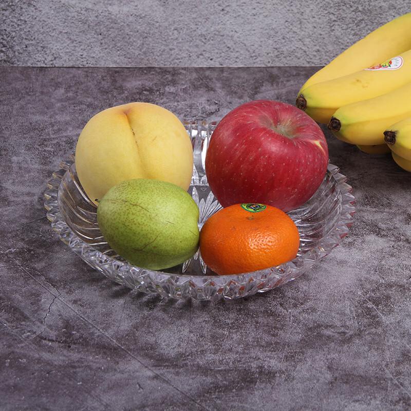 Durable PC Acrylic Striped Round Serving Plate