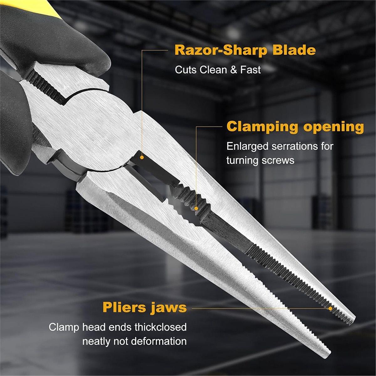 

2026 New Premium 8-Inch Needle Nose Pliers, Heavy-Duty Steel with Wire Cutter, Anti-Slip Grip for Home and Crafts China Mainland
