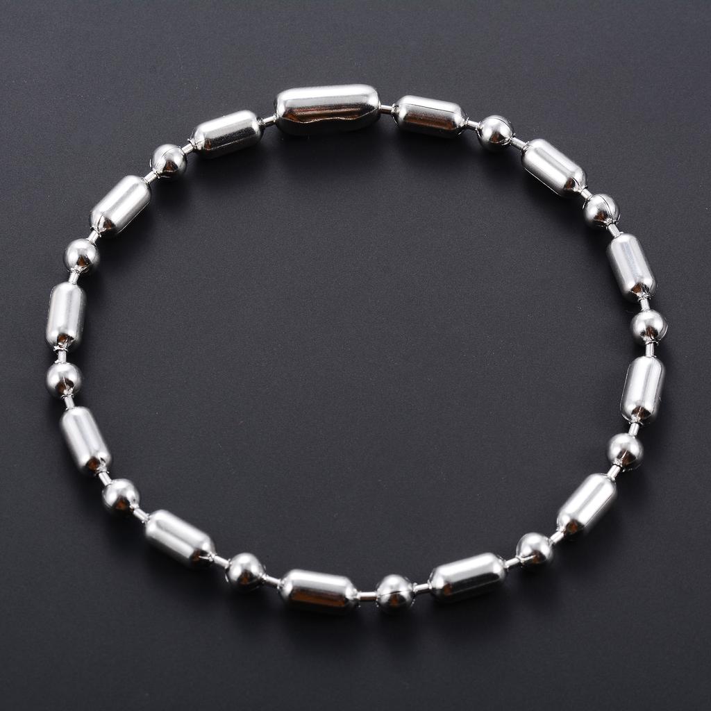 Chic Stainless Steel Beads Bracelet Link Bamboo Hand Chain for Women Men Wristband Anklets Ankle Chain Metal Jewelry Accessories