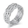 Cold Neutral Style European and American French Line Braided Titanium Steel Rings Men and Women High-end Fashion Jewelry
