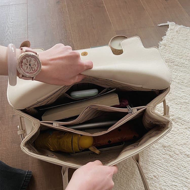 Large Capacity Leather Tote Bag Women's Shoulder Handbag