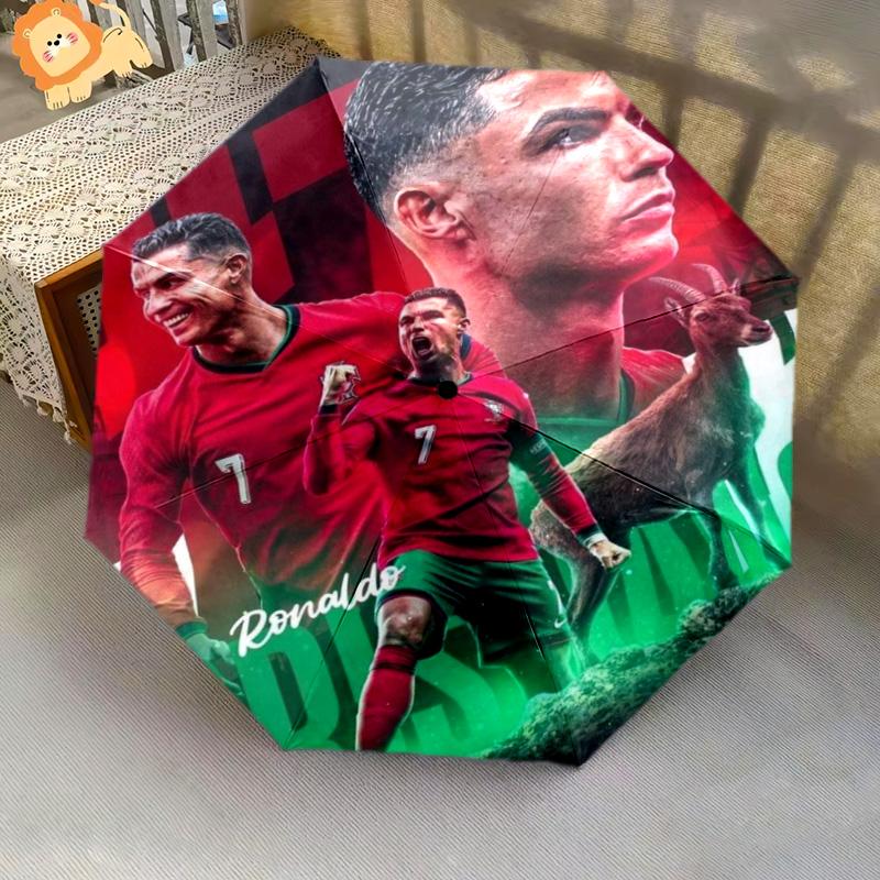 Ronaldo's Legacy Folding umbrella Portable Suitable for all seasons light printing Sun umbrella