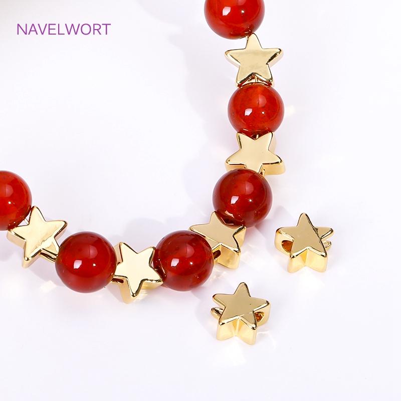 18K Vergoldete Herz-Abstandshalter Perlen Für Schmuckherstellung,Schmuckzubehör zum Perlen,Messing Lose Perlen DIY Schmuckzubehör Großhandel